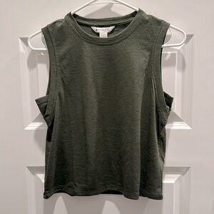Athleta olive green sleeveless knit top.  XXS, fits more like XS-S